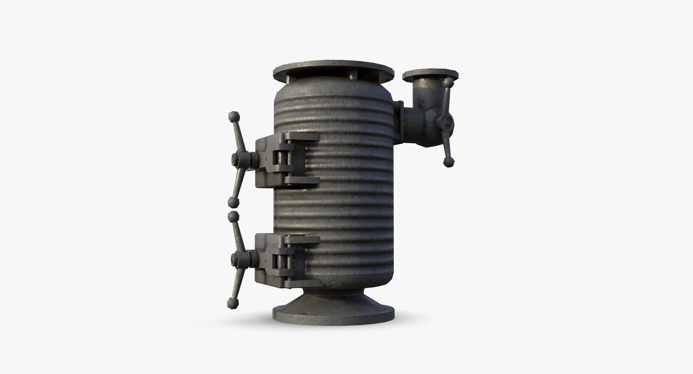 Bunker Stove WWII Low-poly 3D model_5