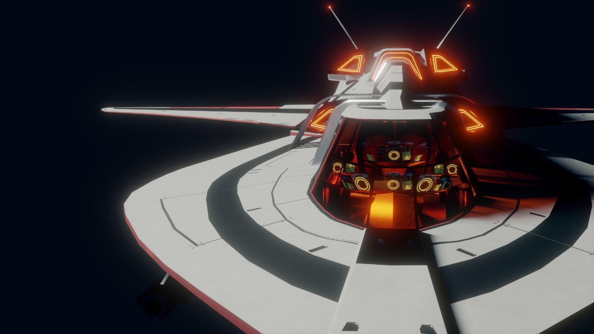 Sillage - space frigate - 3D spaceship model Low-poly 3D model_6