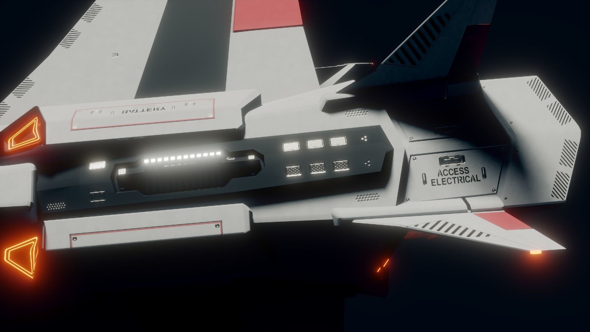 Sillage - space frigate - 3D spaceship model Low-poly 3D model_9