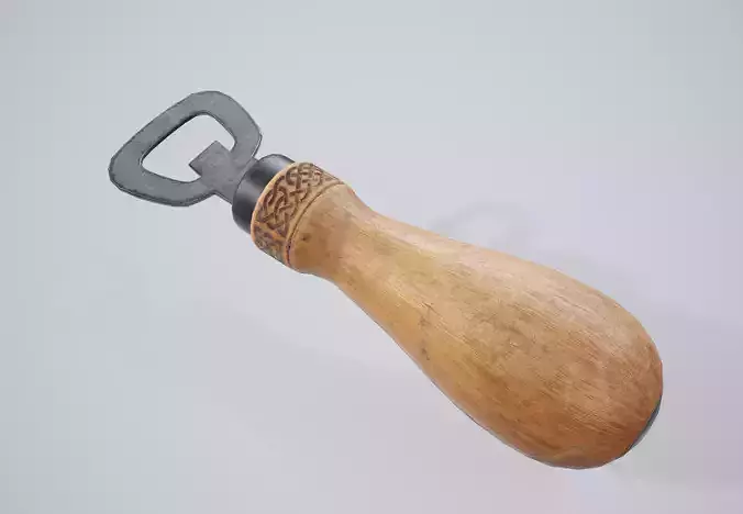Medieval Bottle Opener PBR Game Ready Low-poly 3D model
