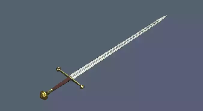 2handsword1a sword Free low-poly 3D model