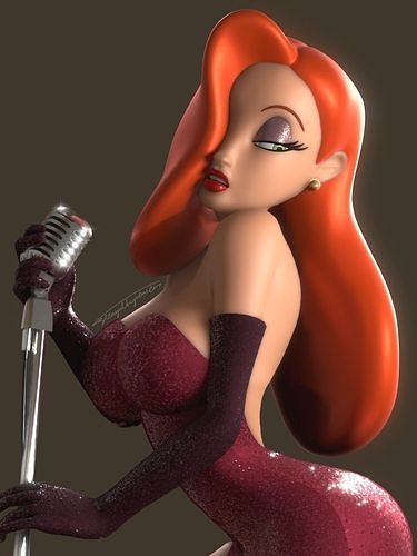 Jessica Rabbit Rigged 3D model