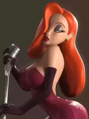 Jessica Rabbit Rigged 3D model
