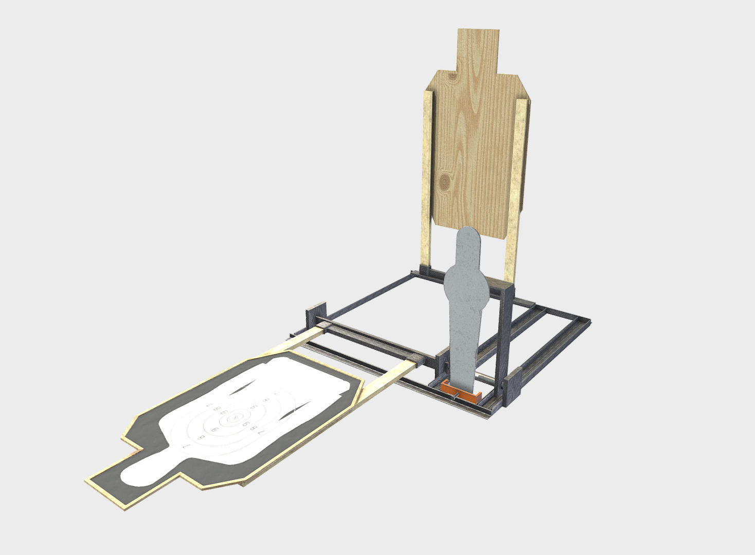 Police Shooting Target Low-poly 3D model_2