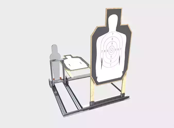 Police Shooting Target Low-poly 3D model
