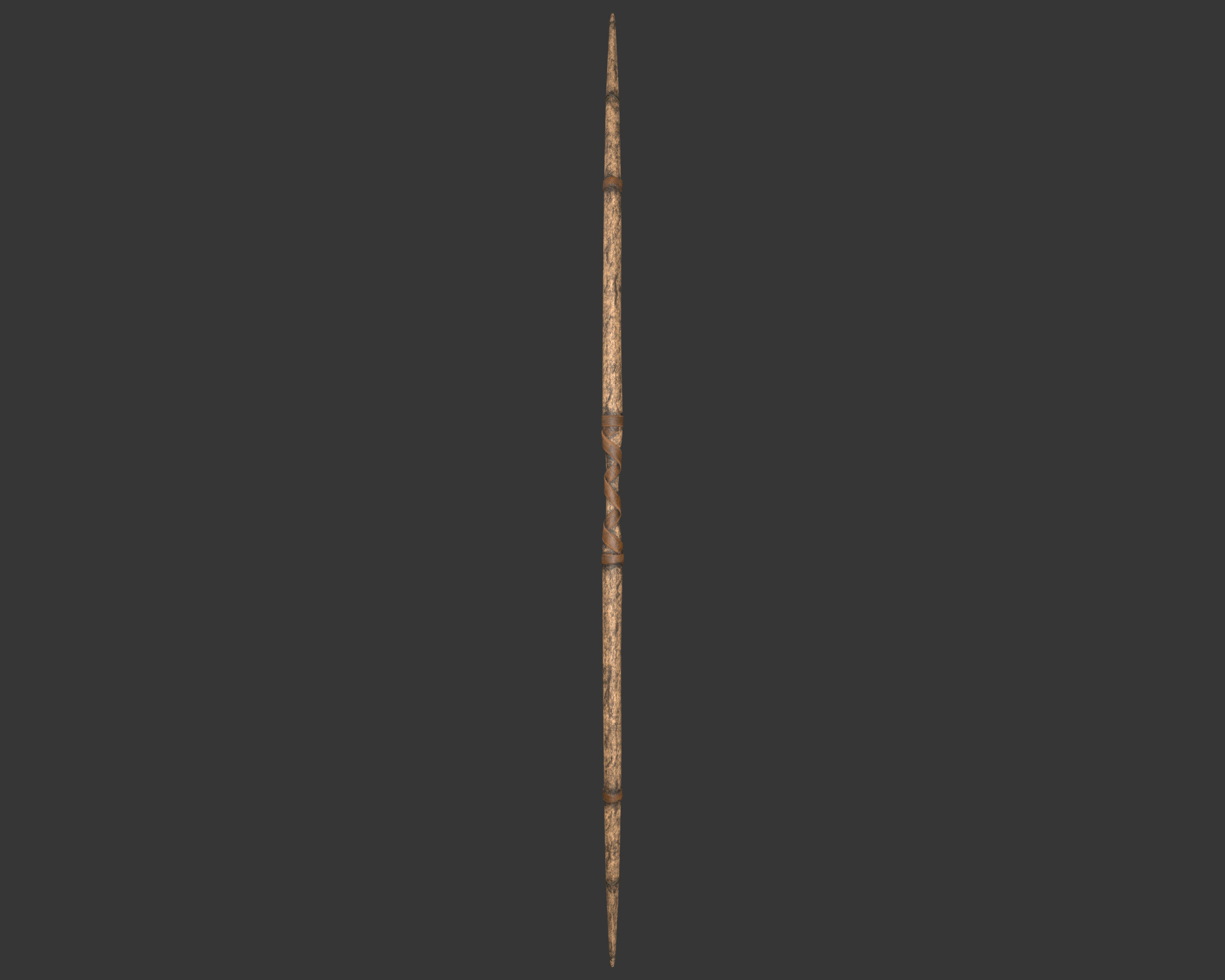 Medieval Crude Weapon Bow and Arrow Low-poly 3D model_6