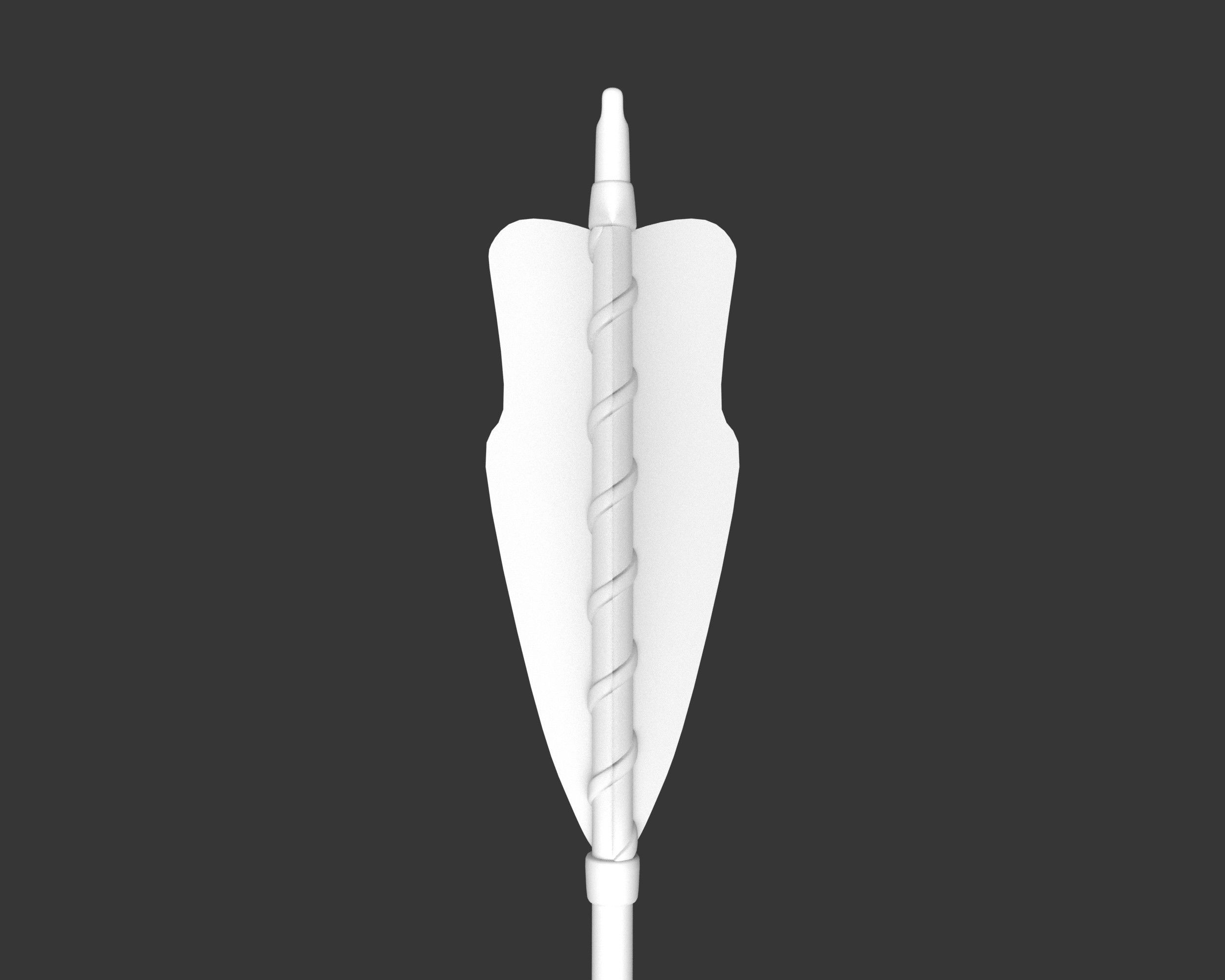 Medieval Crude Weapon Bow and Arrow Low-poly 3D model_20