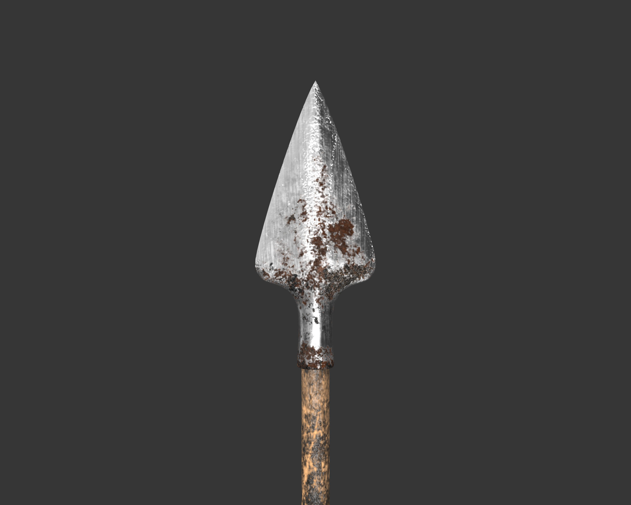 Medieval Crude Weapon Bow and Arrow Low-poly 3D model_16