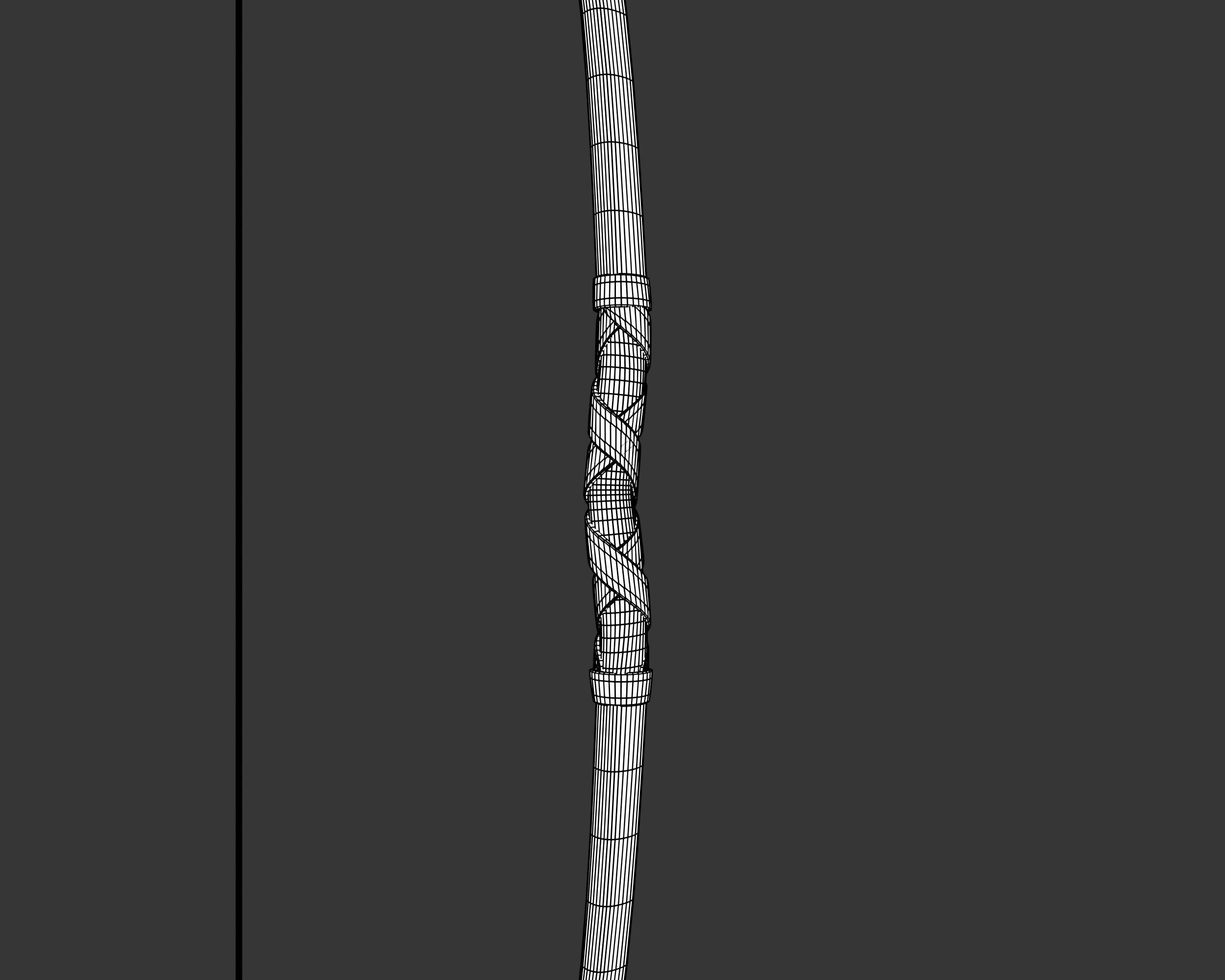 Medieval Crude Weapon Bow and Arrow Low-poly 3D model_14