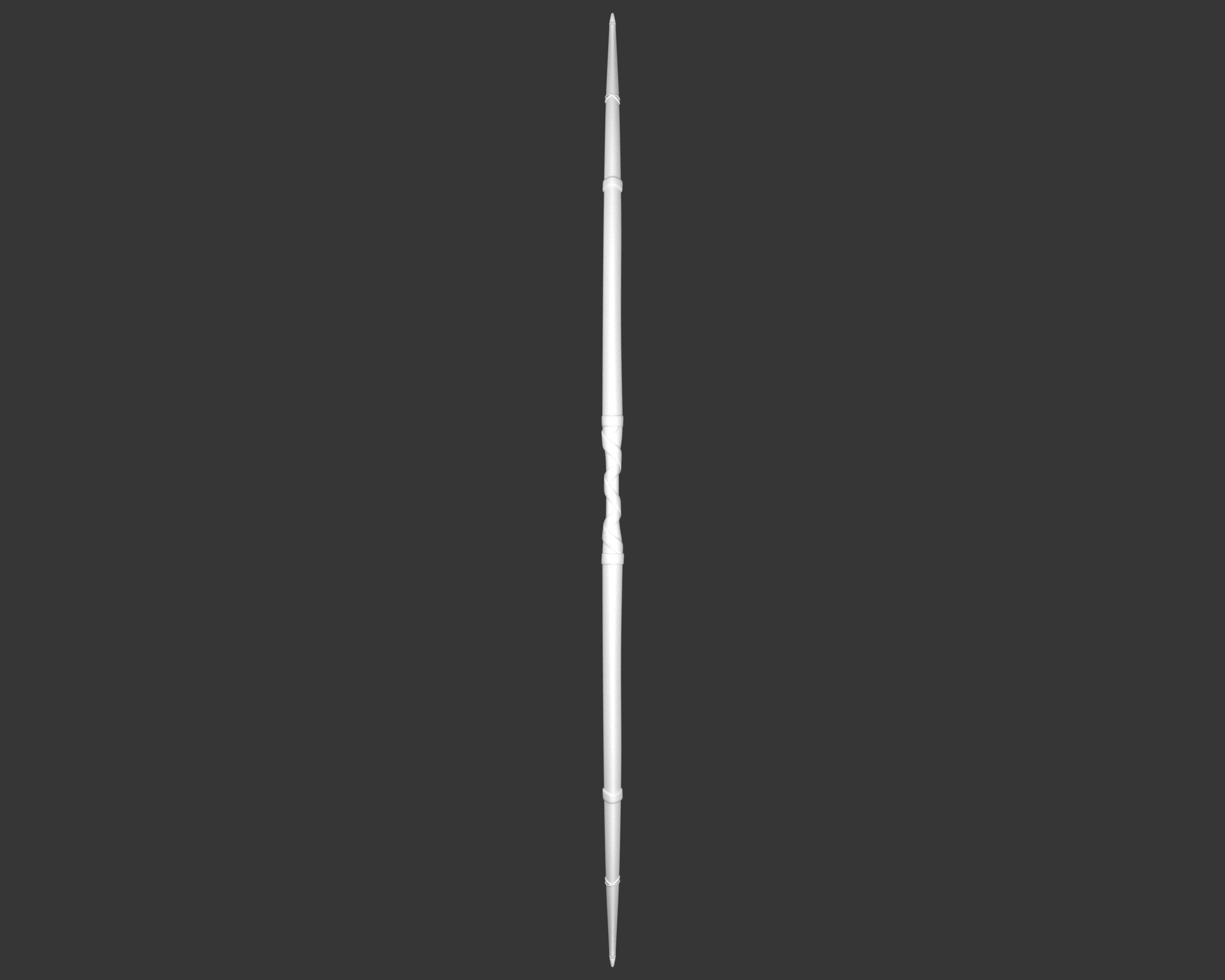 Medieval Crude Weapon Bow and Arrow Low-poly 3D model_7