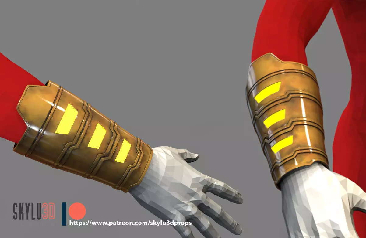 Shazam Gauntlet 3D Print STL Costume piece 3D print model_0