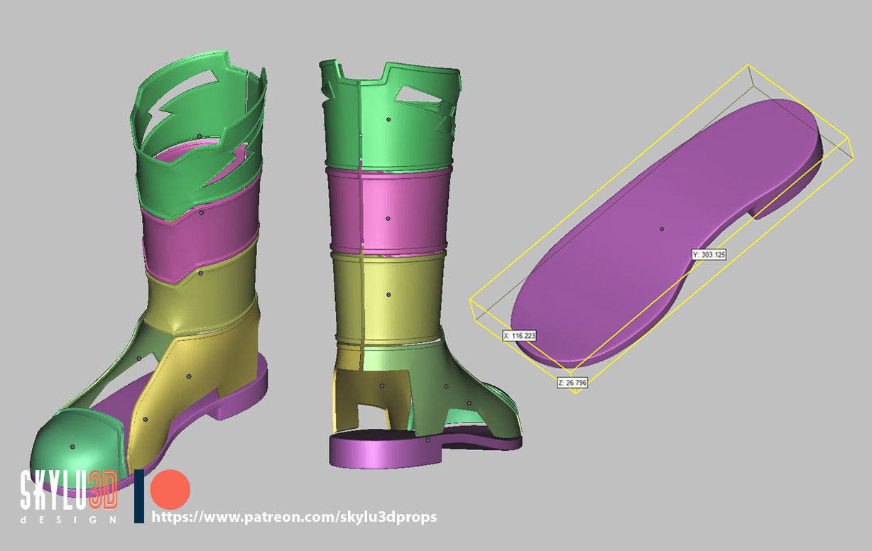 Shazam Boots 3D print STL 3D print model_1