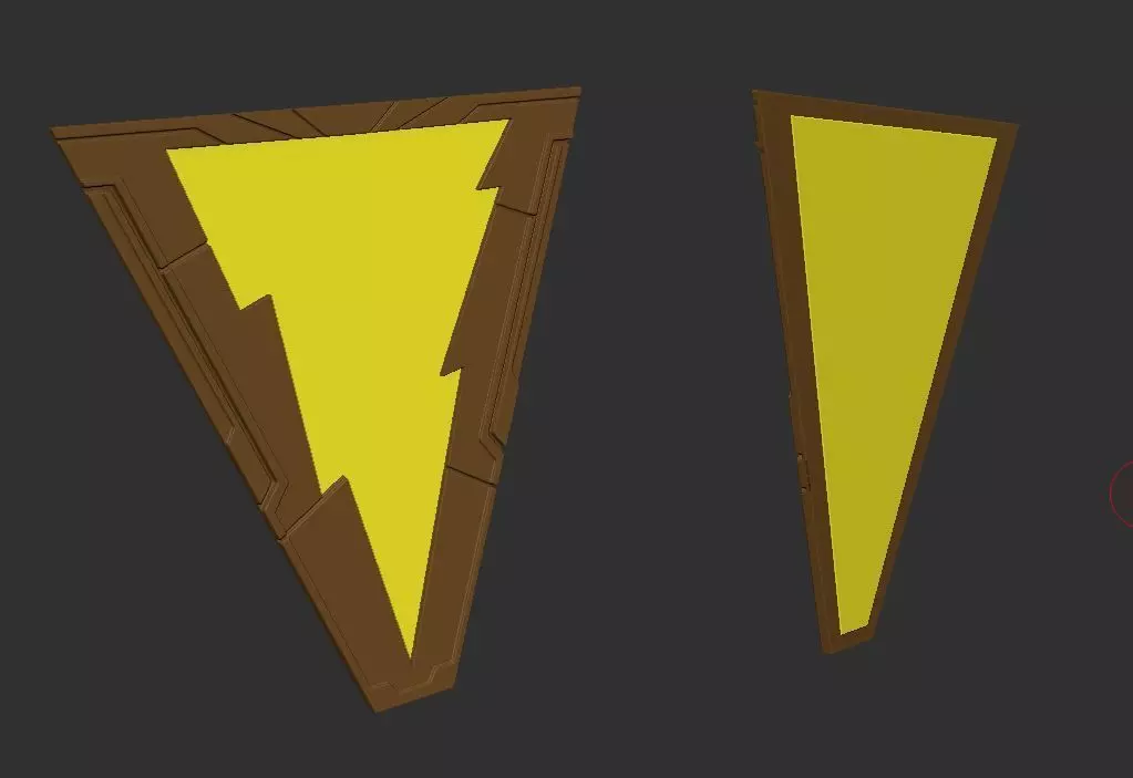 Shazam Chest Emblem 3D printing STL 3D print model_0