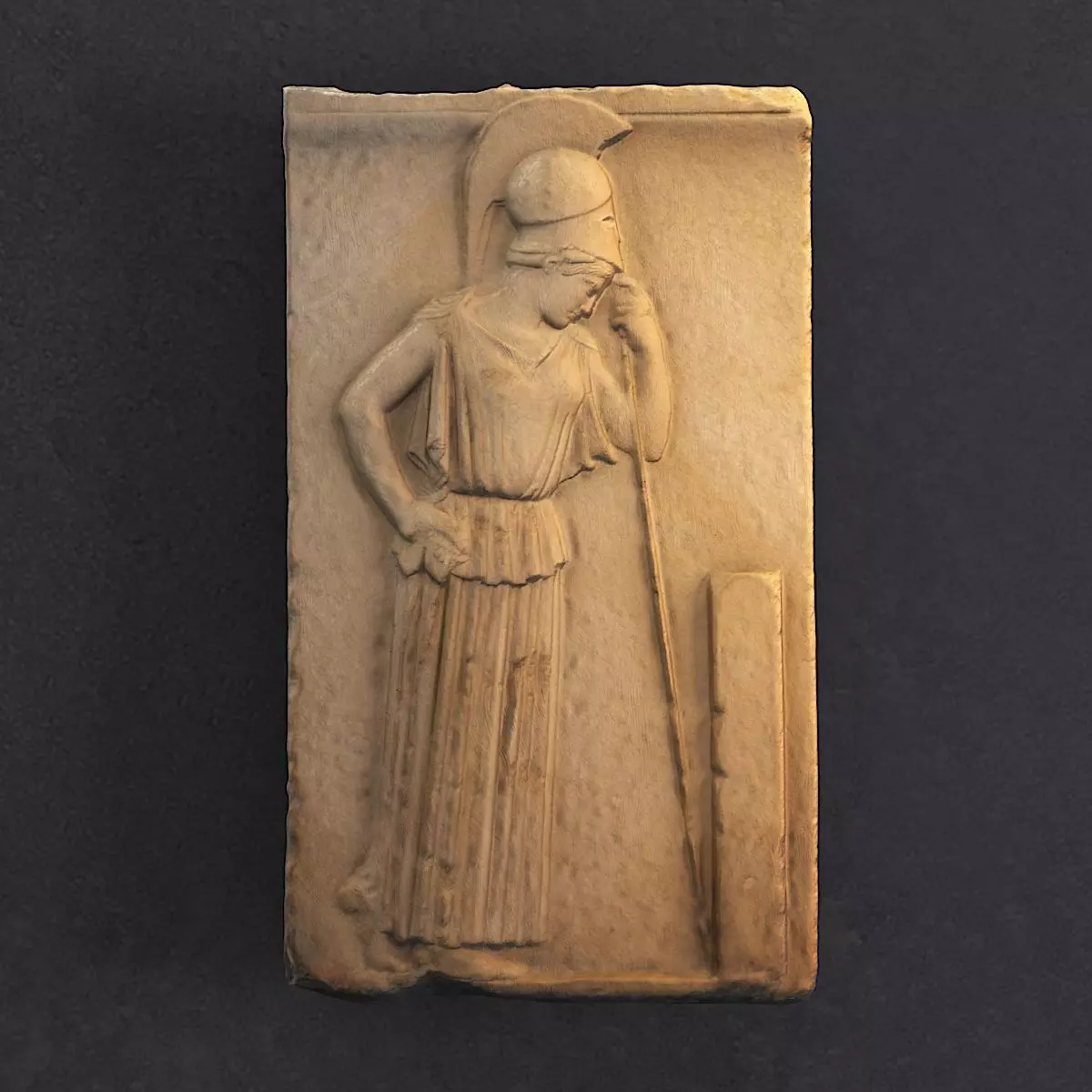 Mourning Athena relief Acropolis Museum 3D model_0