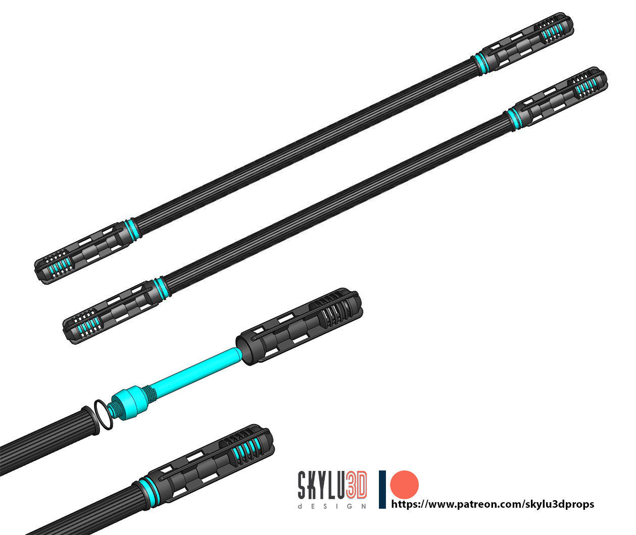 Nightwing BooSticks 3D print model_1