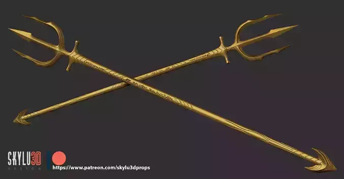 King Atlan Trident 3D Print STL 3D print model