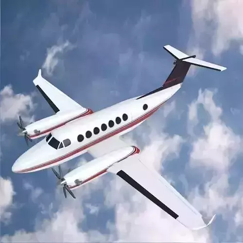 Beech craft King Air 350 propeller aircraft 3D model