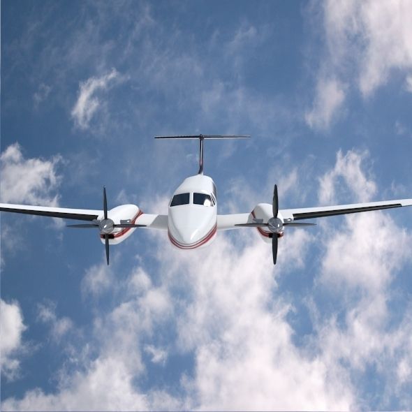 Beech craft King Air 350 propeller aircraft 3D model_6