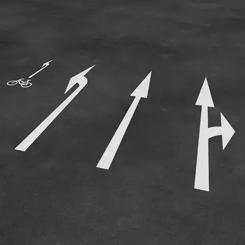 Street Arrows Road Arrows European Low-poly 3D model