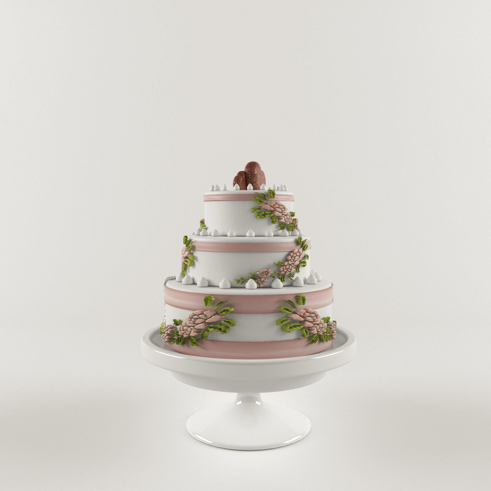 Wedding Cake 3D model_3