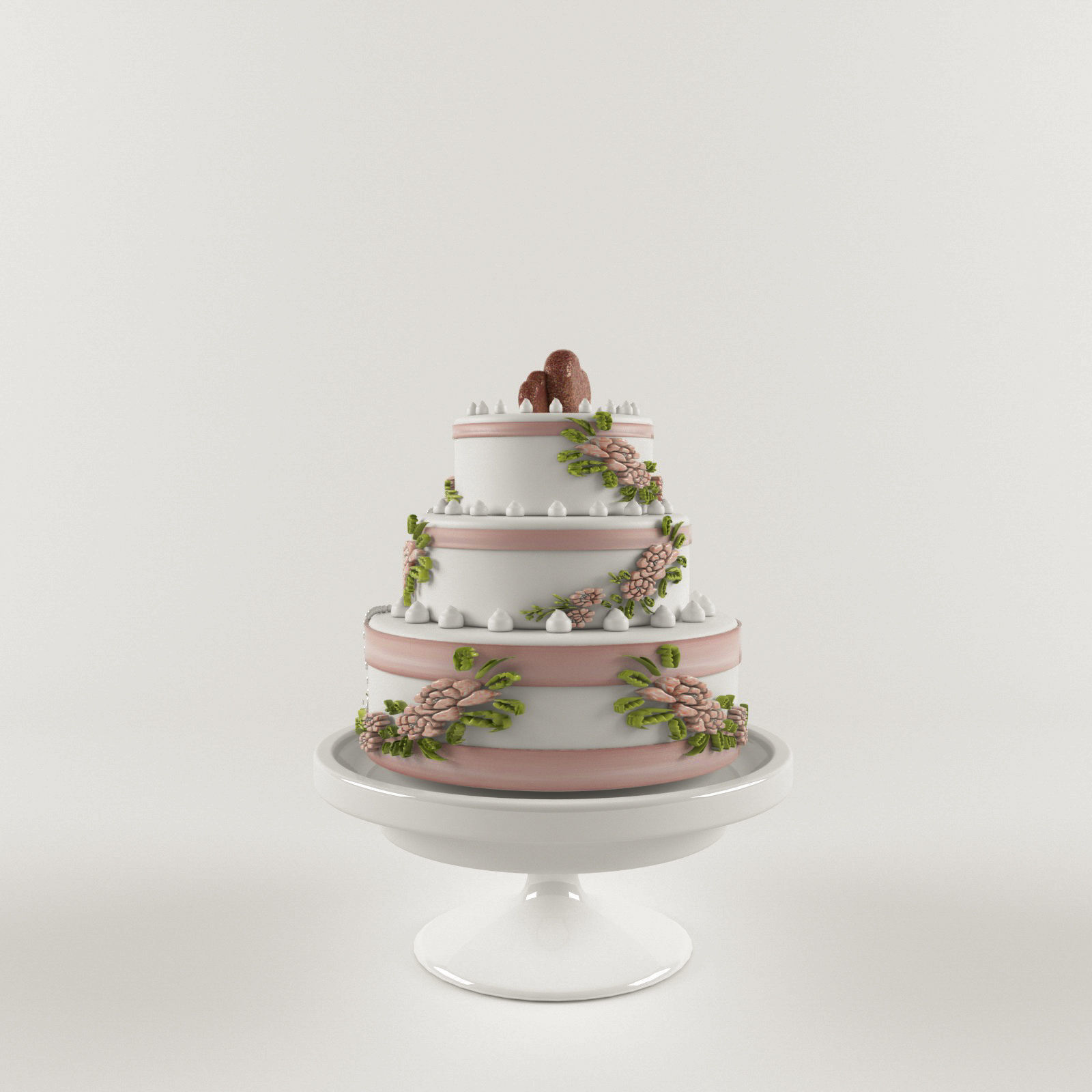 Wedding Cake 3D model_2