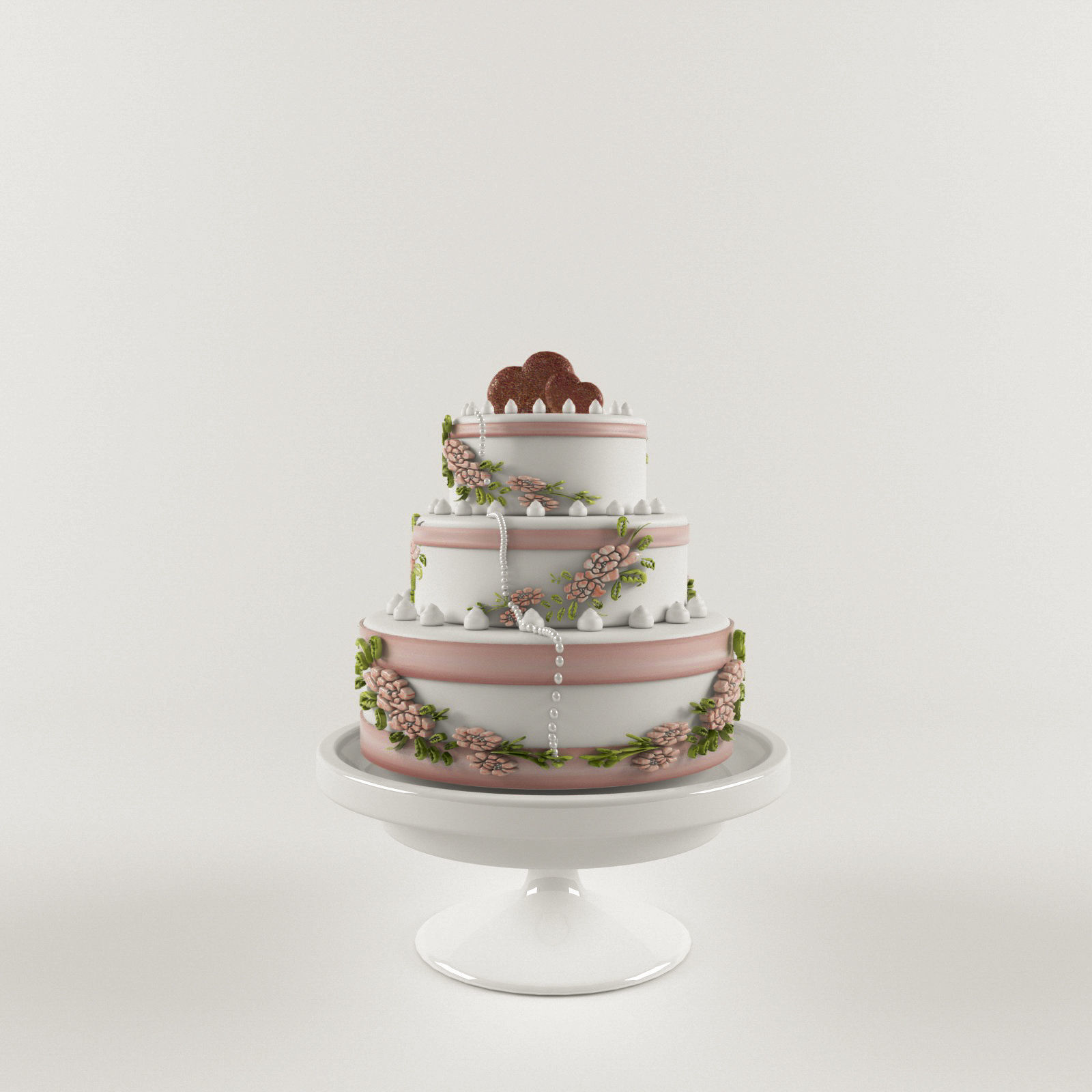 Wedding Cake 3D model_1