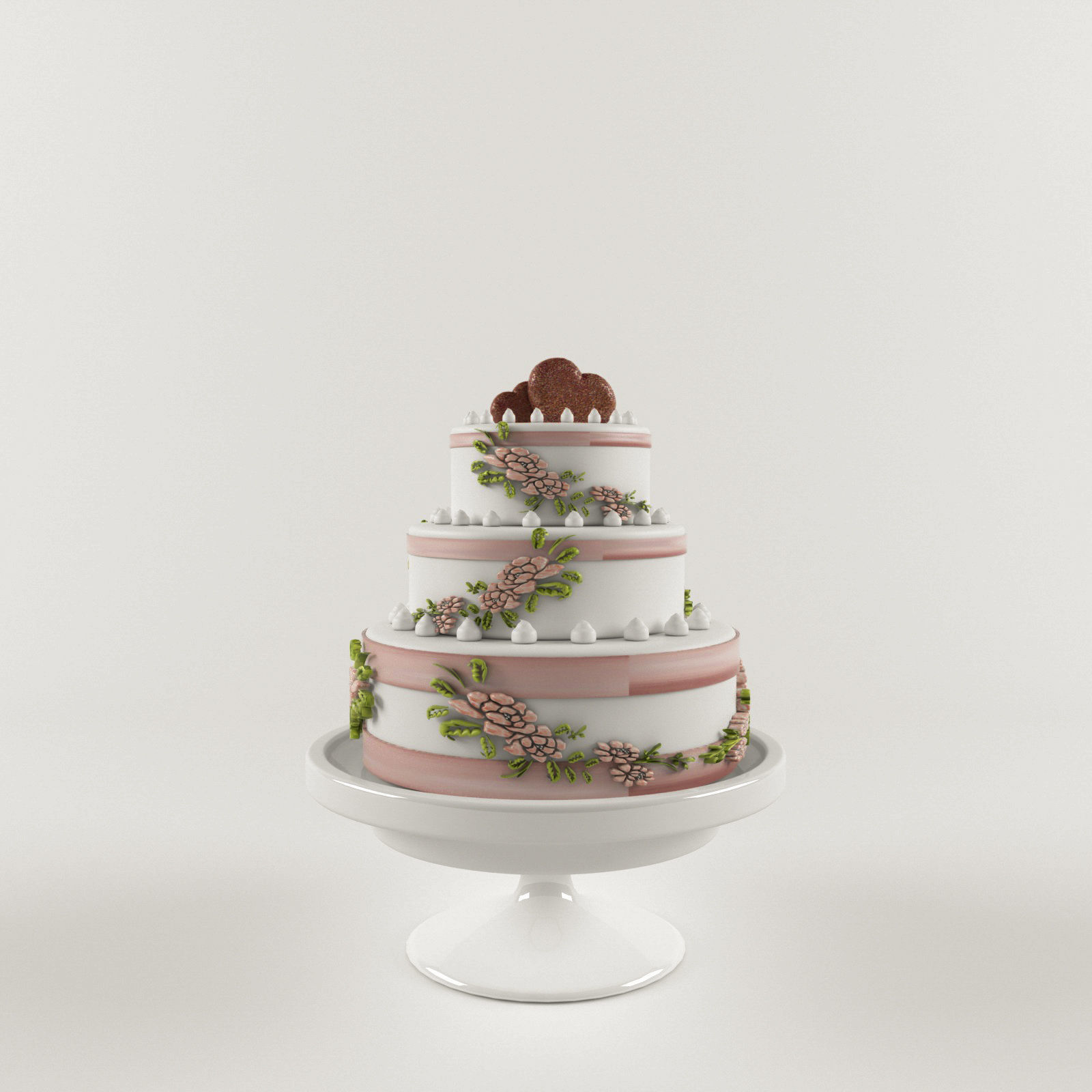 Wedding Cake 3D model_4
