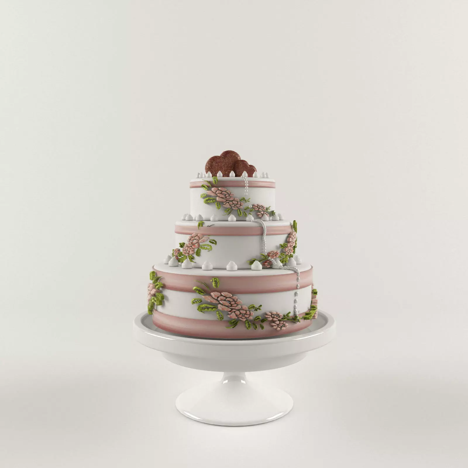 Wedding Cake 3D model_0