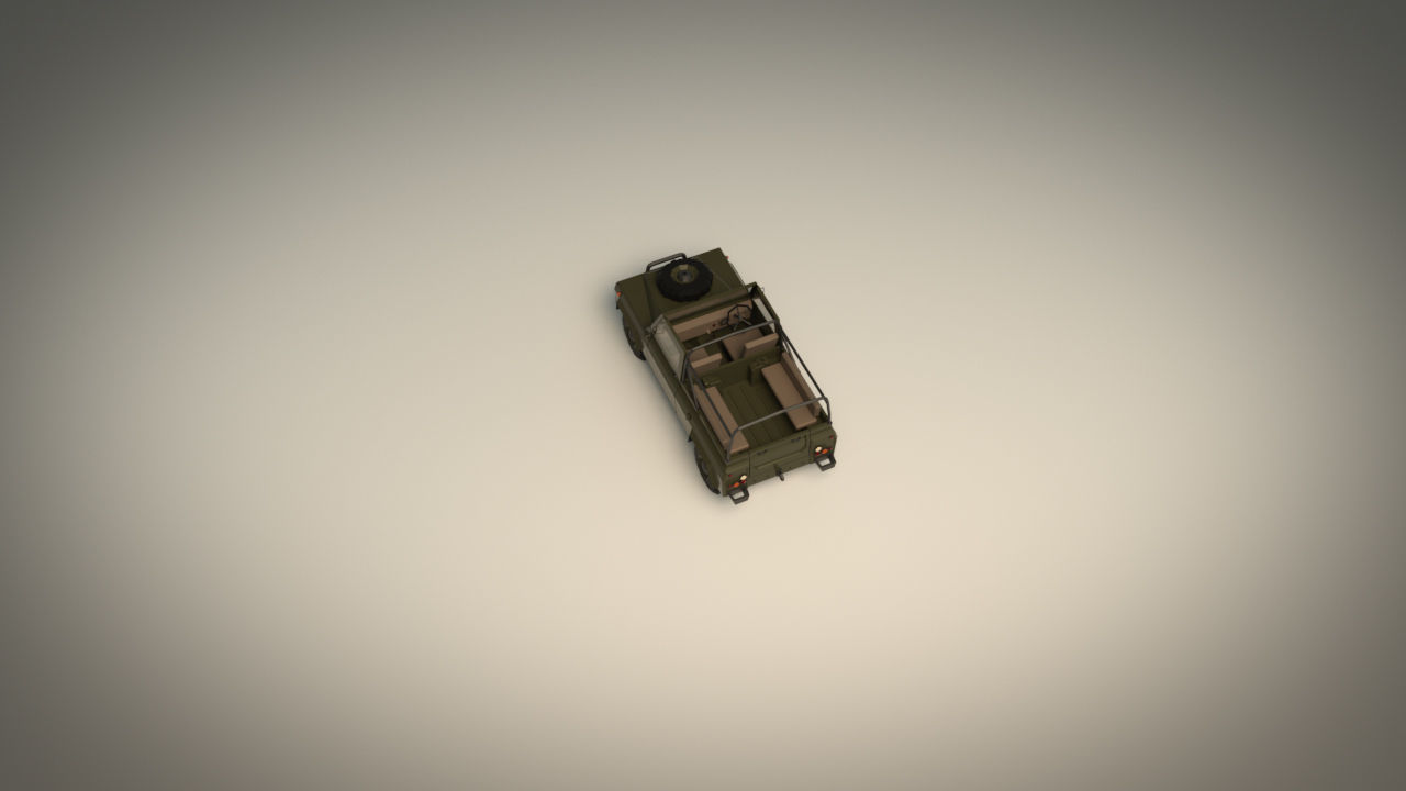 Low Poly Military Truck 03 Low-poly 3D model_5
