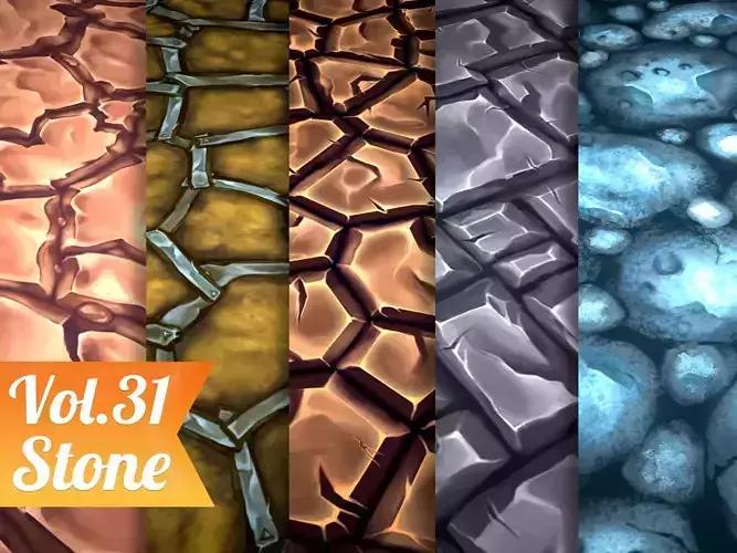 Stylized Stone Vol 31 - Hand Painted Textures Texture