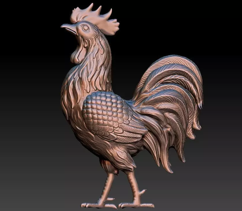 Rooster Statue  3D Print model 3D print model_0