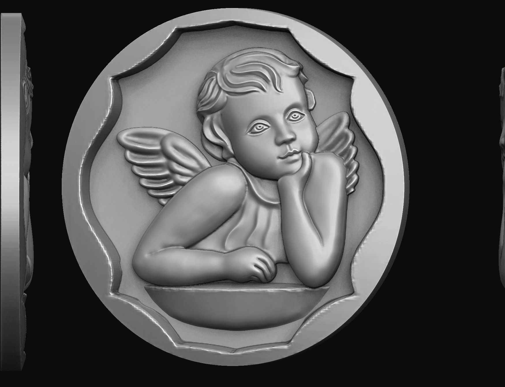 Angel Pendant 3D print model 3D print model_3