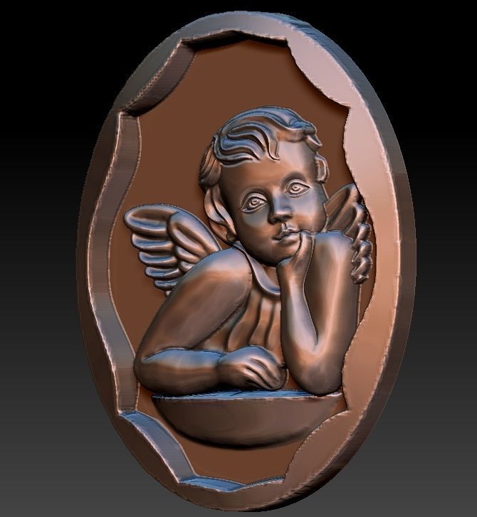 Angel Pendant 3D print model 3D print model_6