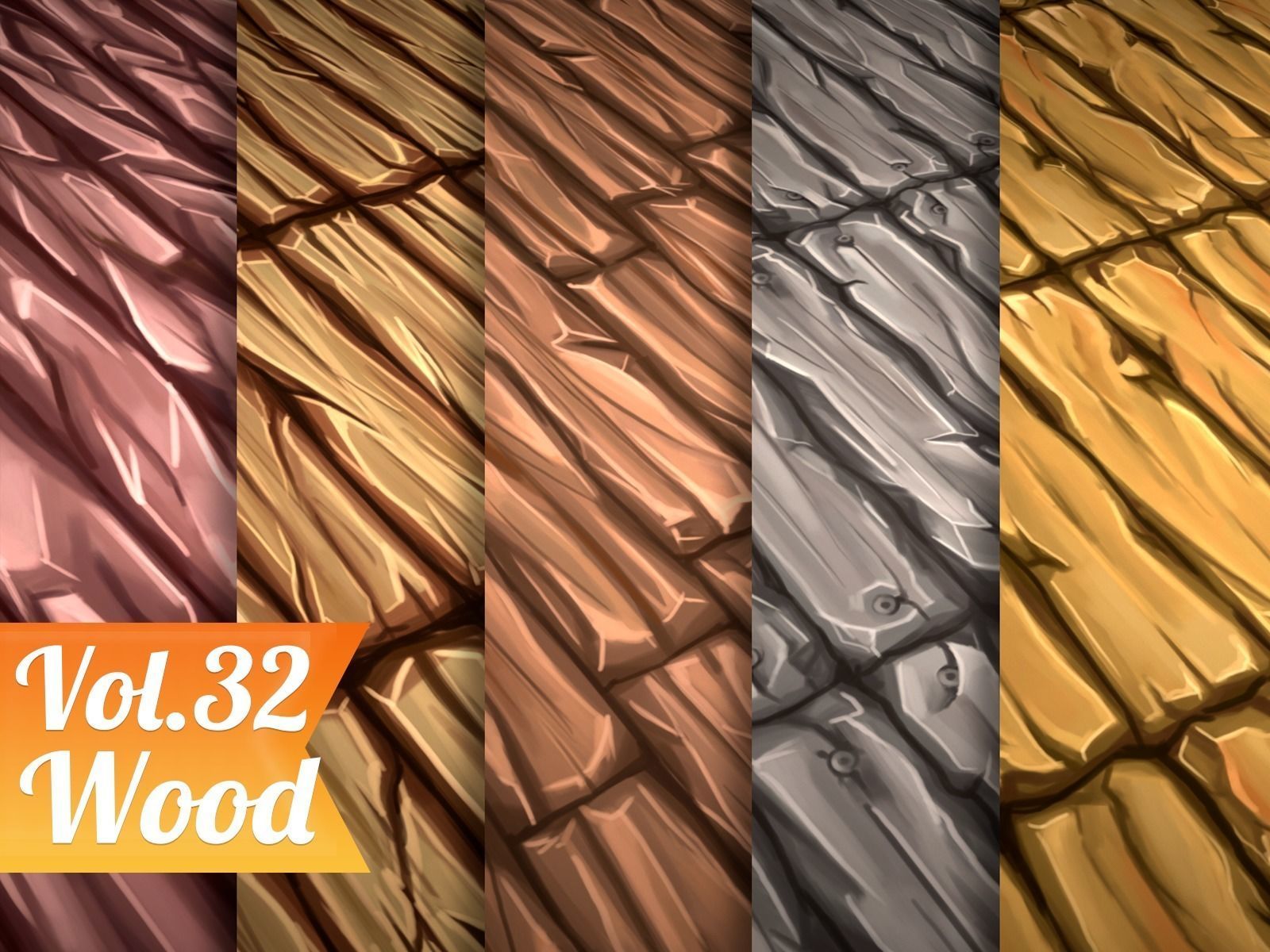 Stylized Wood Vol 32 - Hand Painted Texture Texture_7