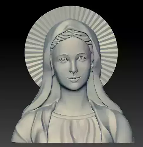 Mary pendant 3D print model 3D print model