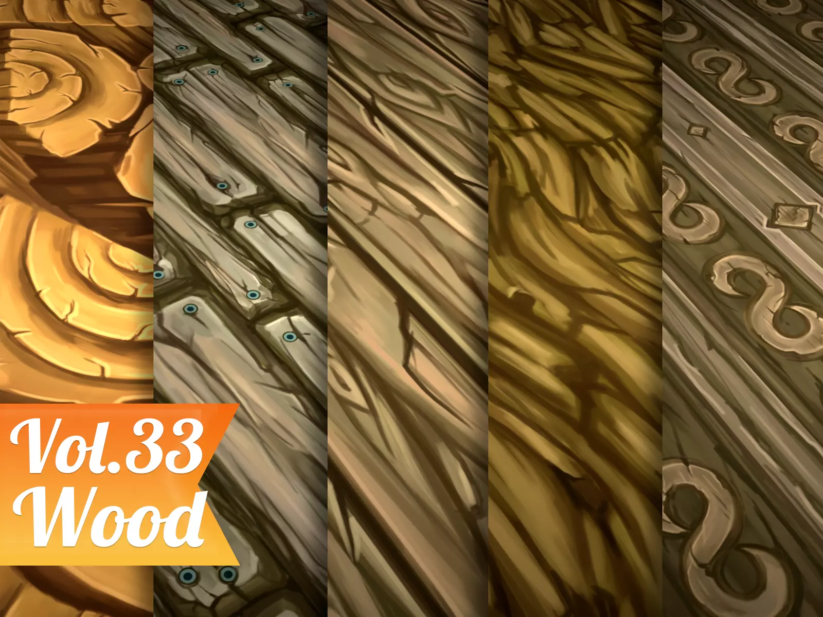 Stylized Wood Vol 33 - Hand Painted Texture Texture_0