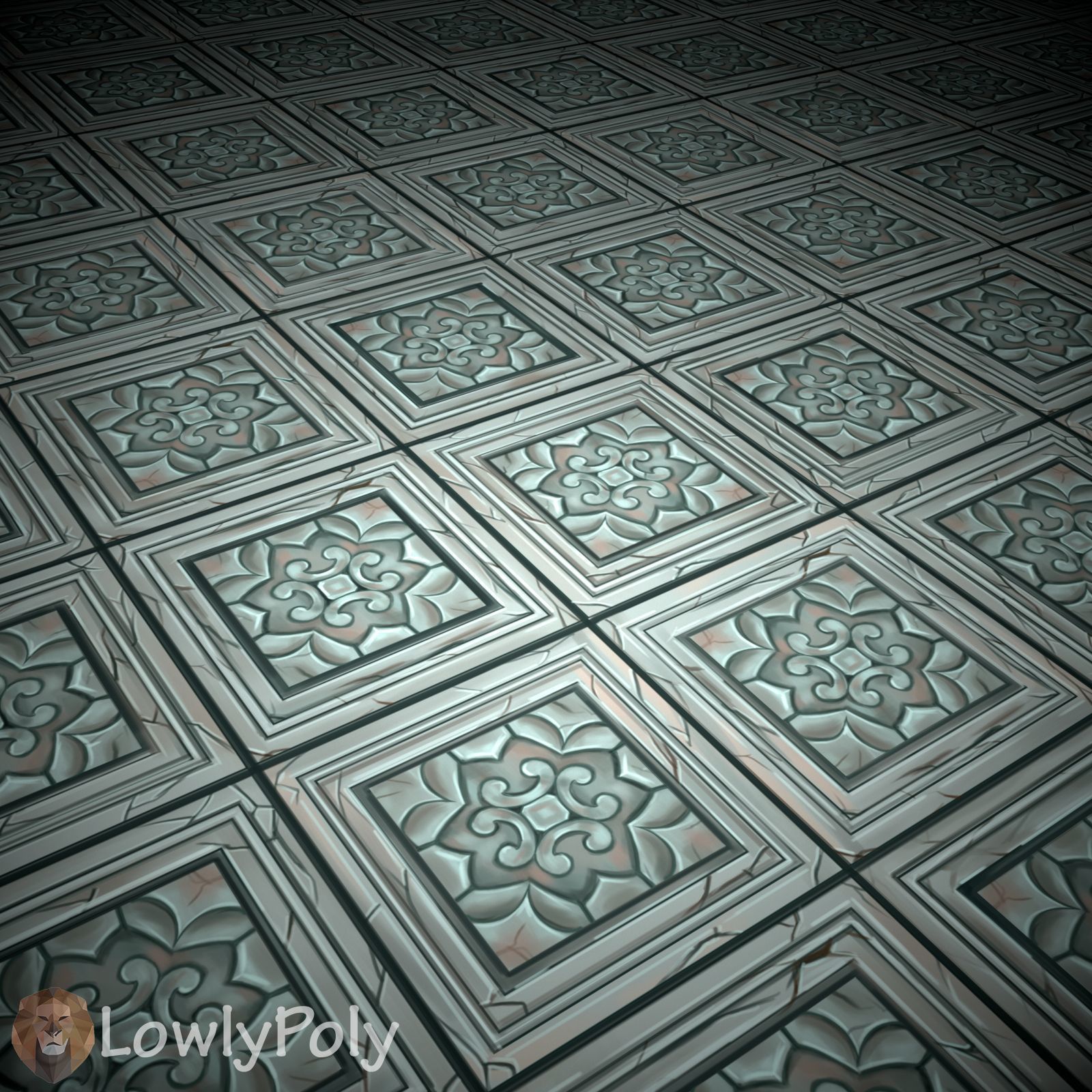 Stylized Wood Tiles Vol 34 - Hand Painted Textures Texture_9