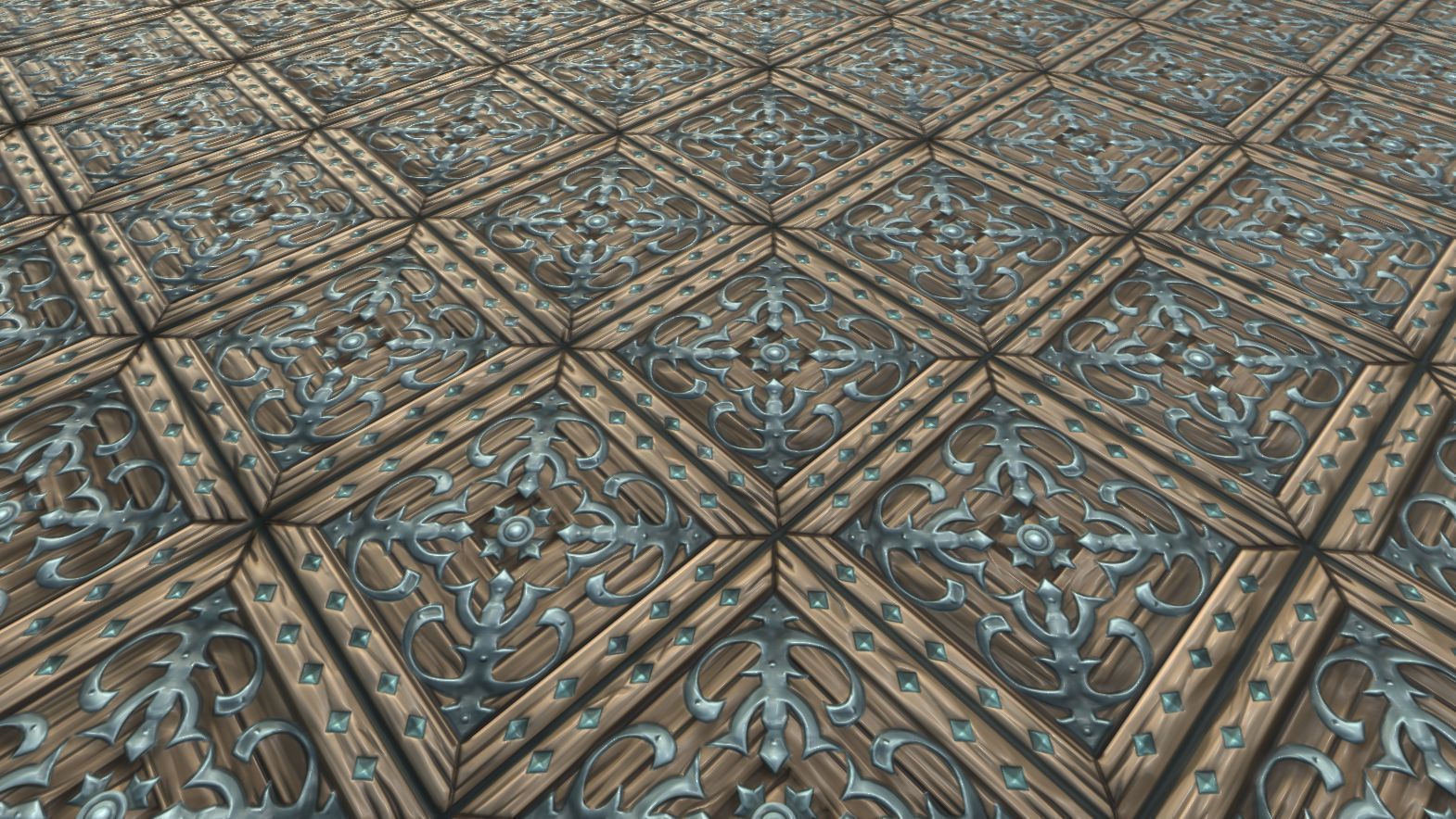 Stylized Wood Tiles Vol 34 - Hand Painted Textures Texture_24