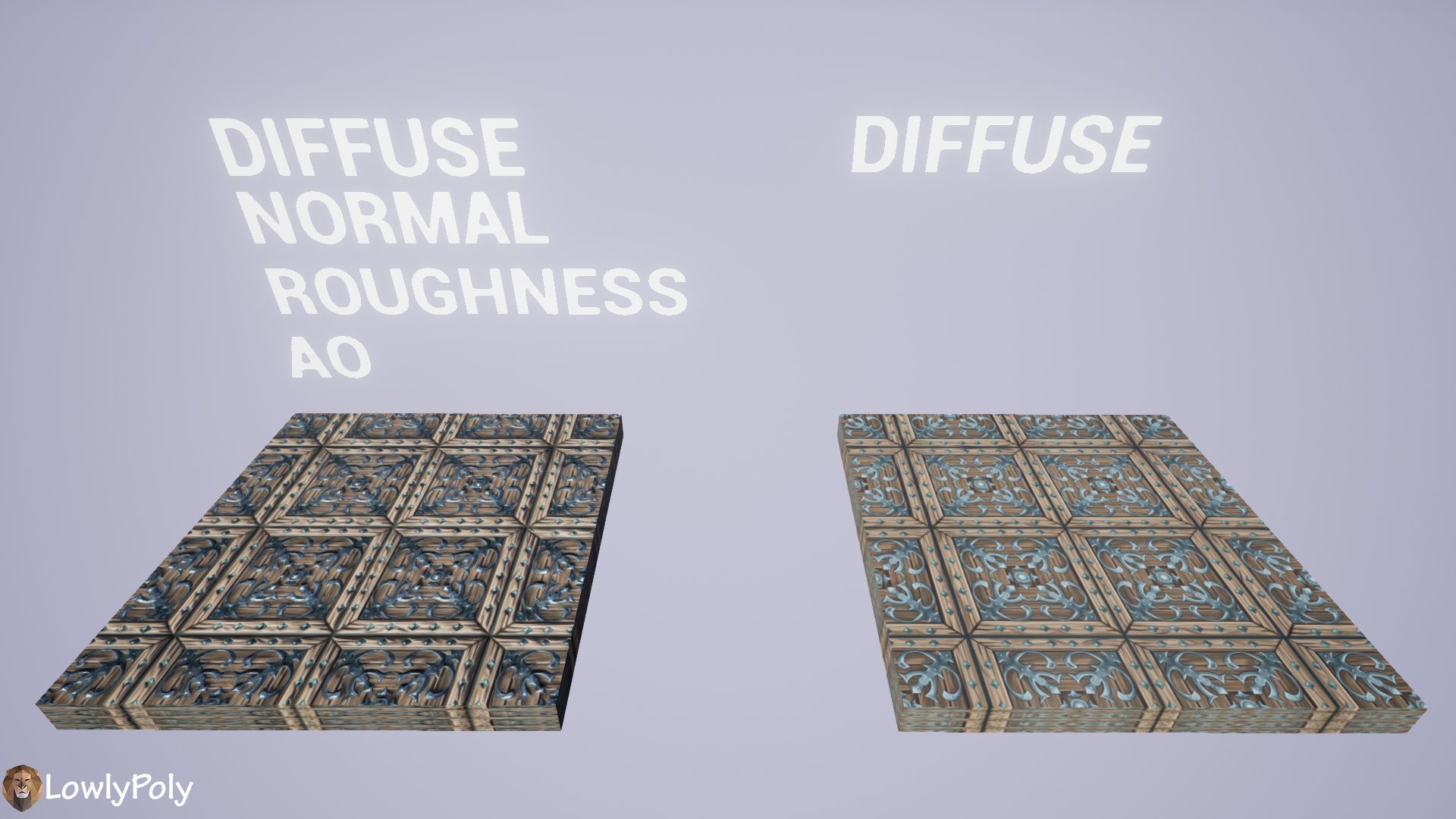 Stylized Wood Tiles Vol 34 - Hand Painted Textures Texture_20