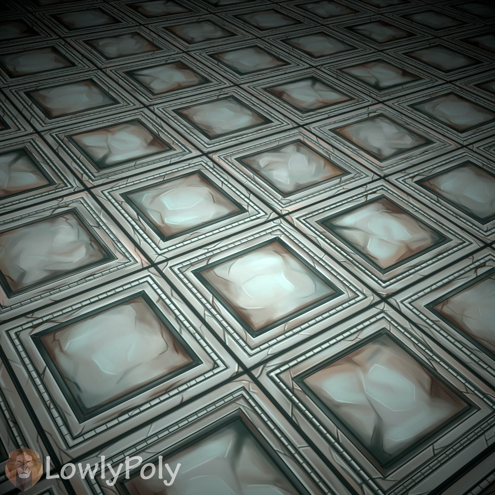 Stylized Wood Tiles Vol 34 - Hand Painted Textures Texture_8