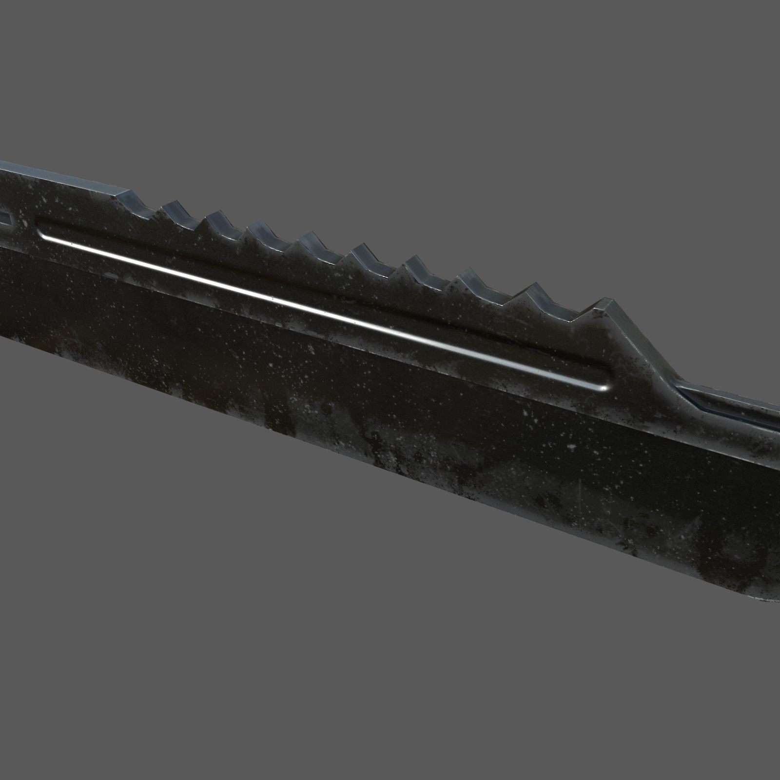 Futuristic sword Low-poly 3D model_14