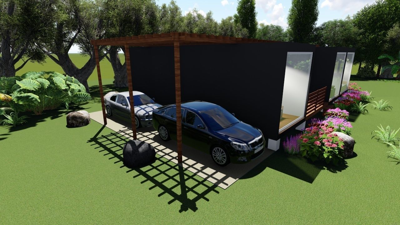 House with midlle terrace design 3D model_13