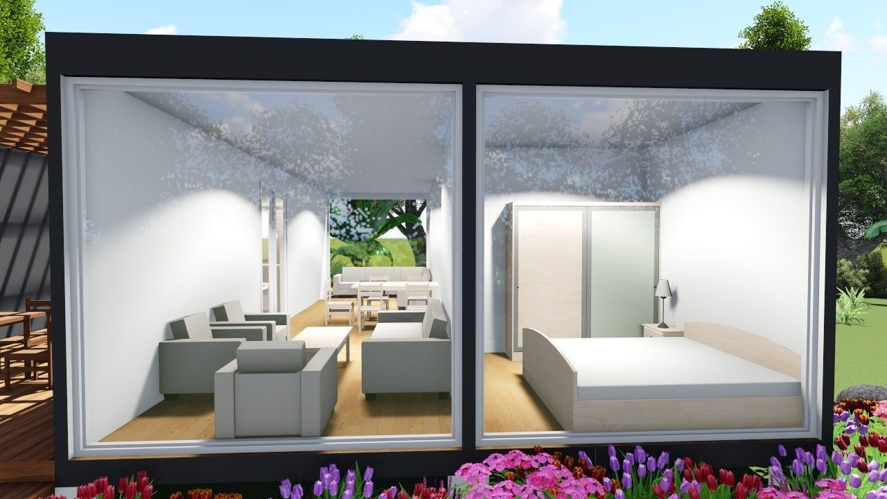 House with midlle terrace design 3D model_10