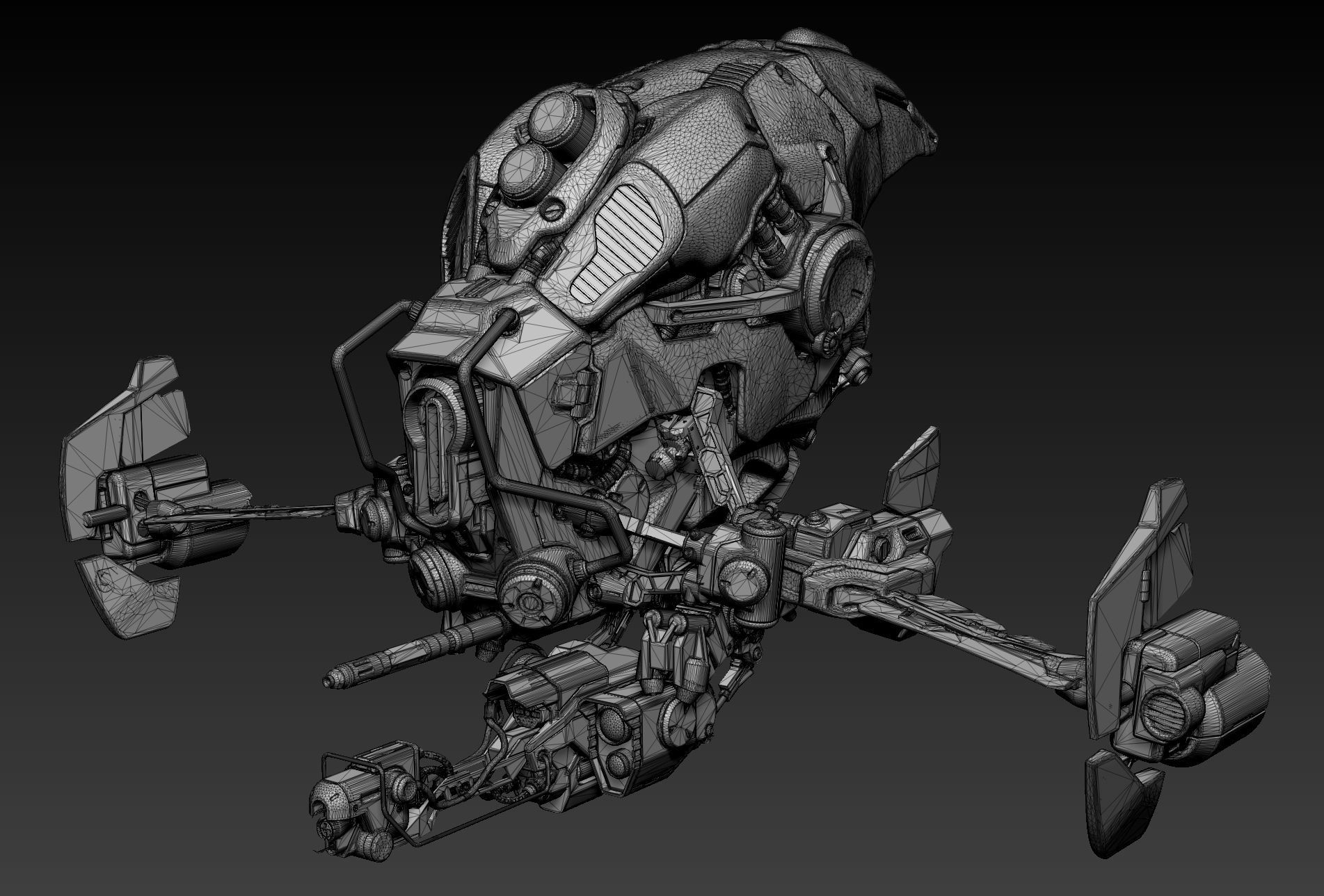 Sci-fi Drone Concept 3D model_18