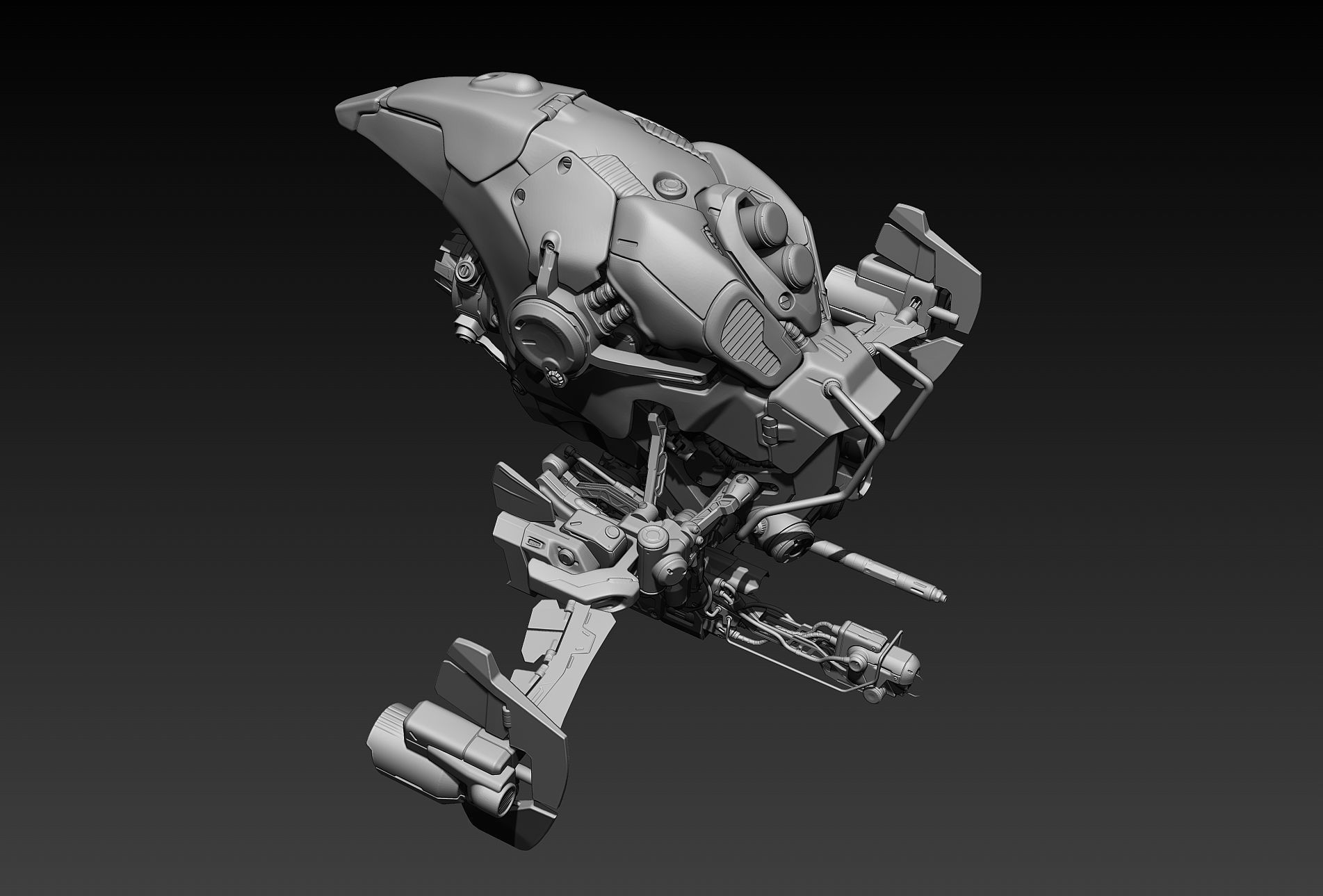 Sci-fi Drone Concept 3D model_11