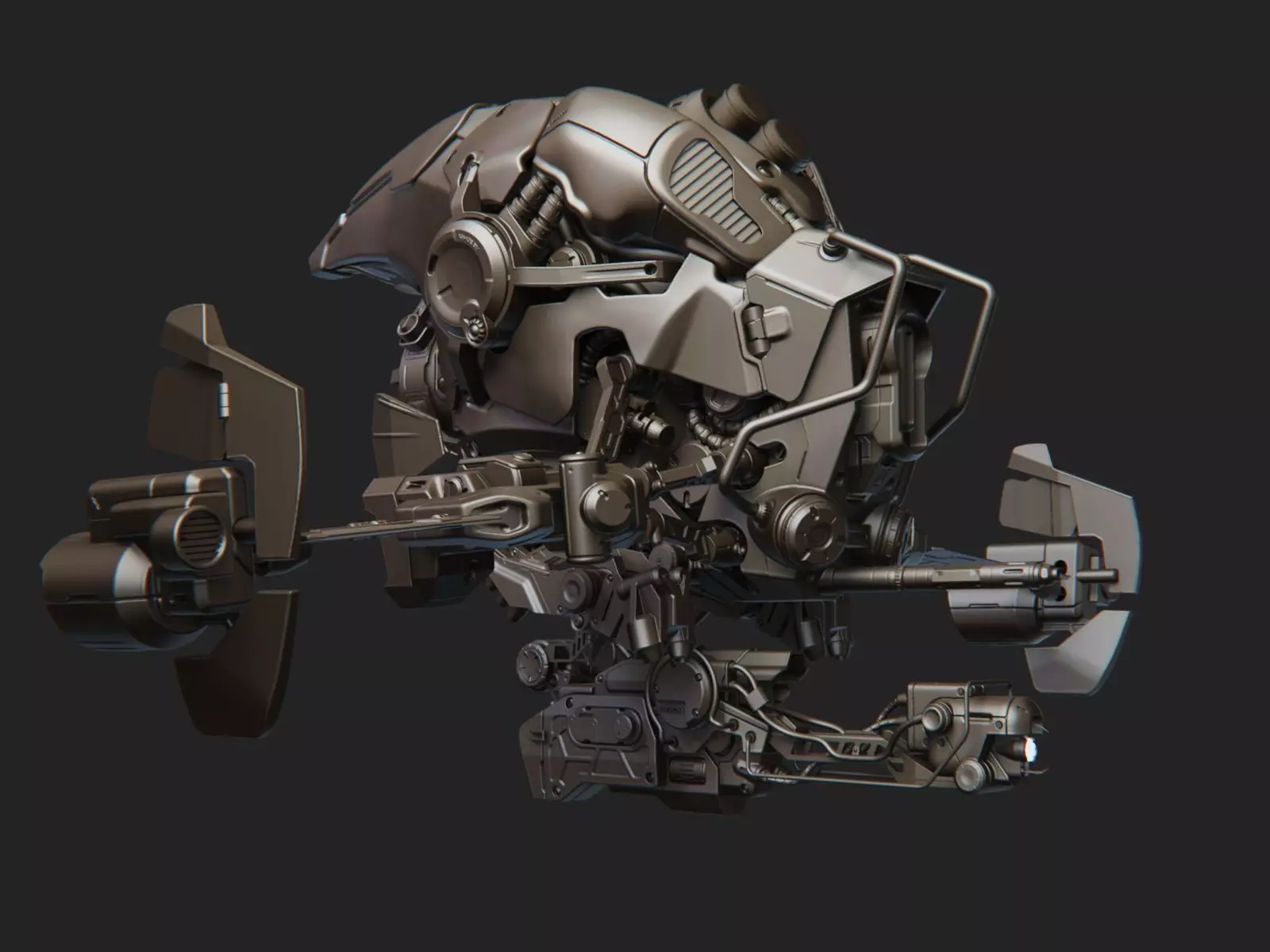 Sci-fi Drone Concept 3D model_0