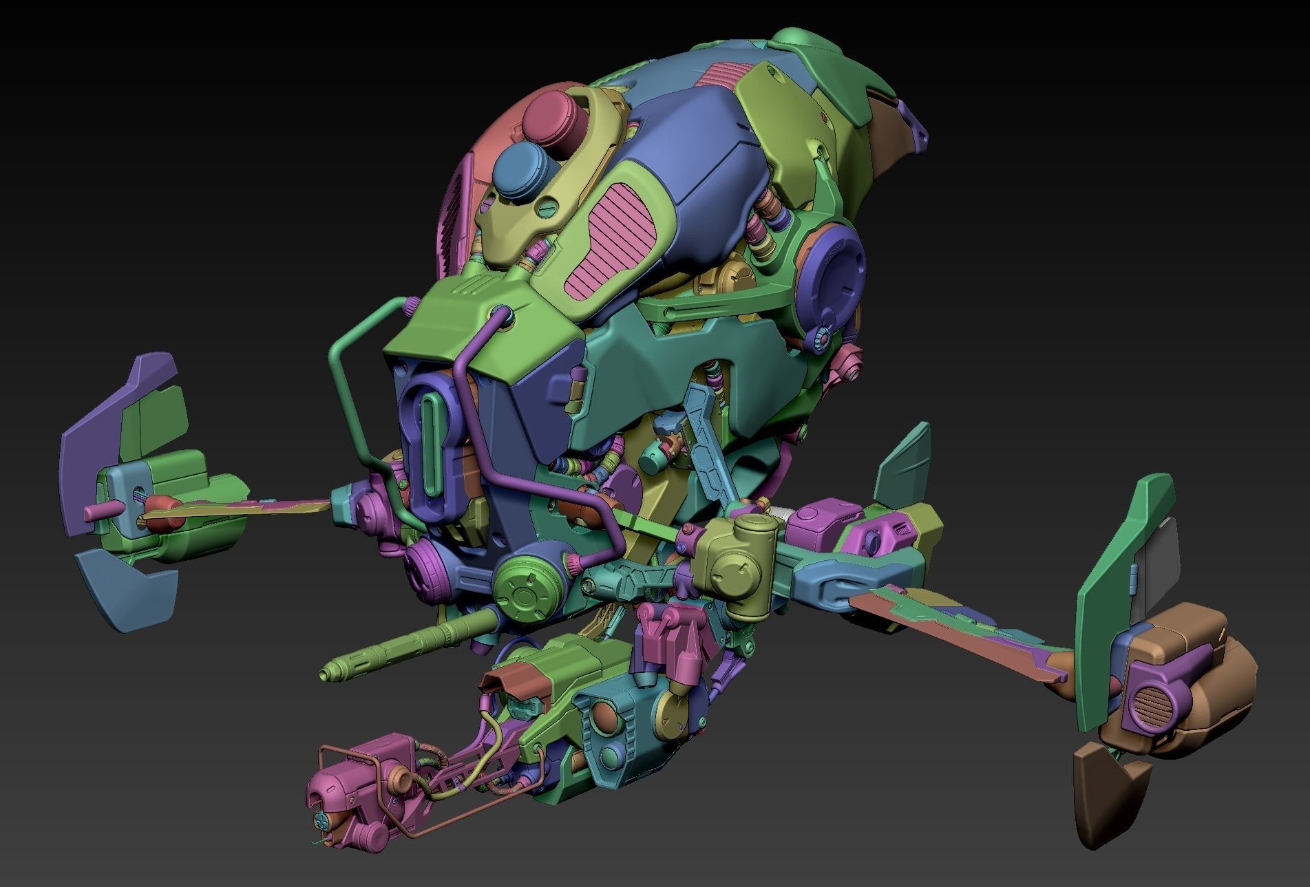 Sci-fi Drone Concept 3D model_17