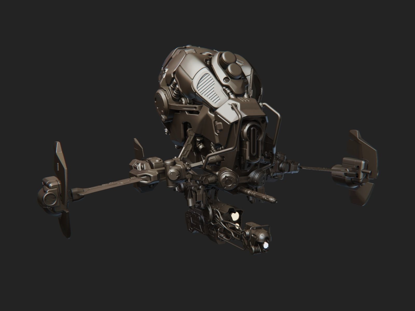 Sci-fi Drone Concept 3D model_3