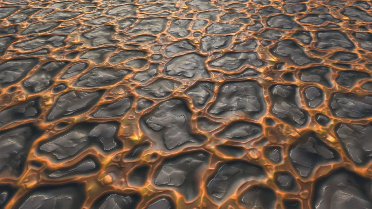 Stylized Lava Vol 35 - Hand Painted Textures Texture_22