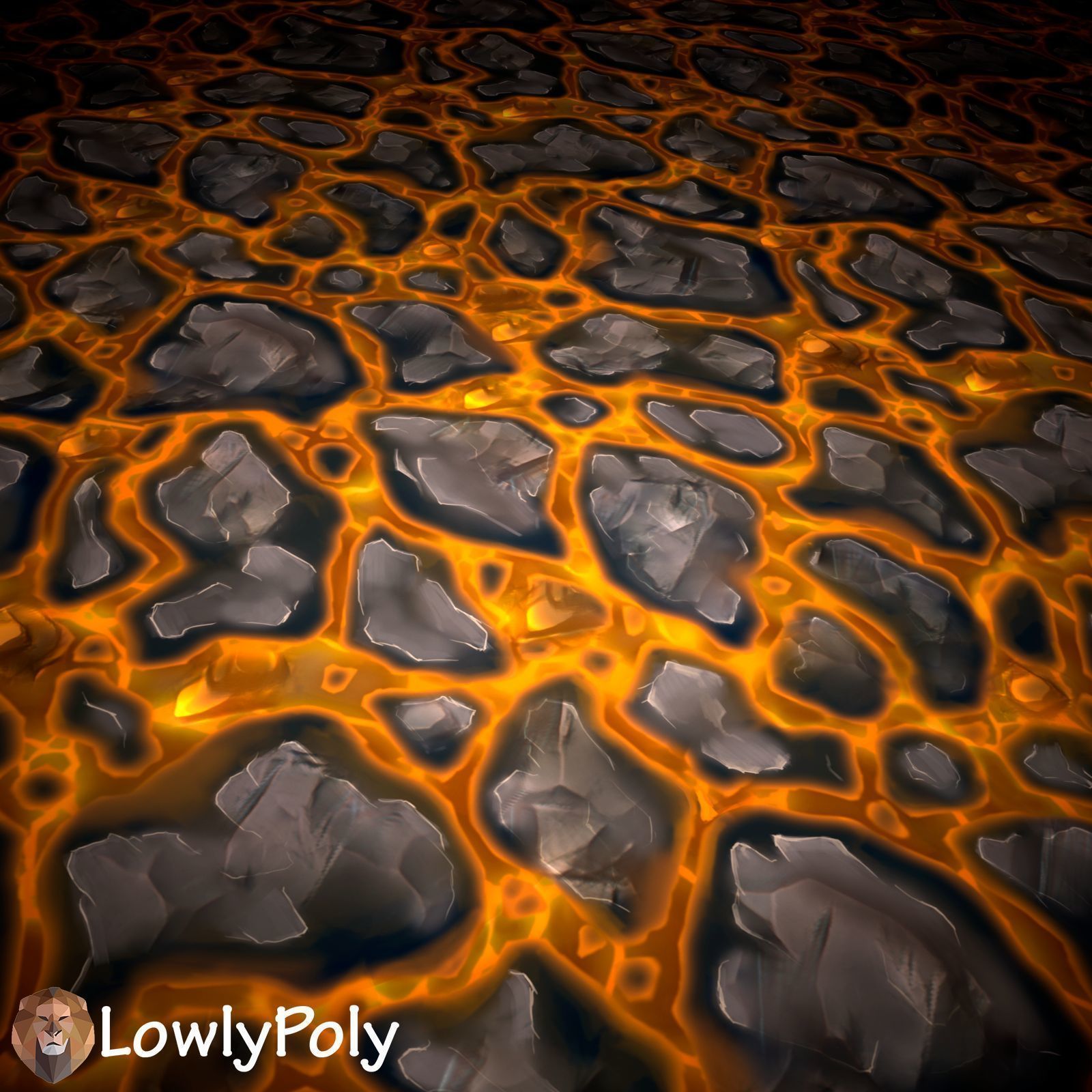 Stylized Lava Vol 35 - Hand Painted Textures Texture_9
